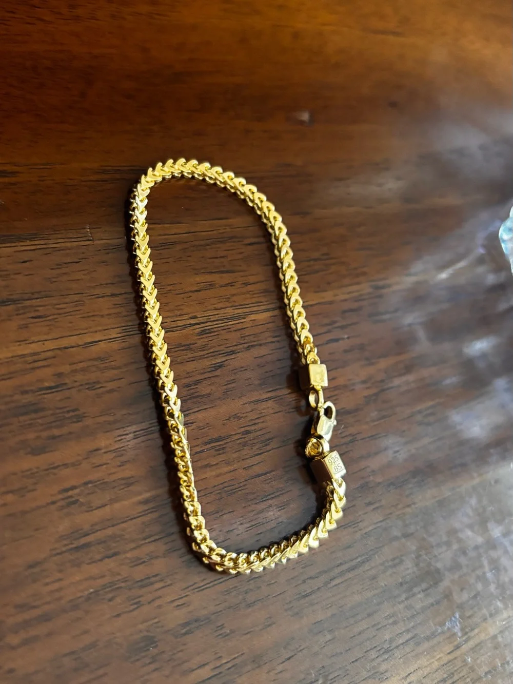 Gold-Tone Franco Chain Bracelet - Classic Chevron Link